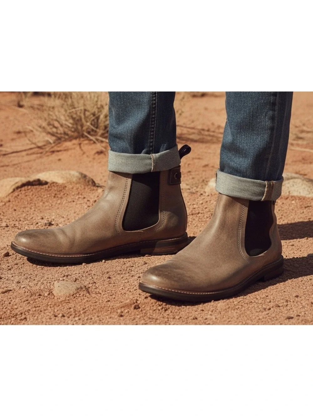 Testosterone Rustic Asphalt Men's Leather Chelsea Boots Size 42M